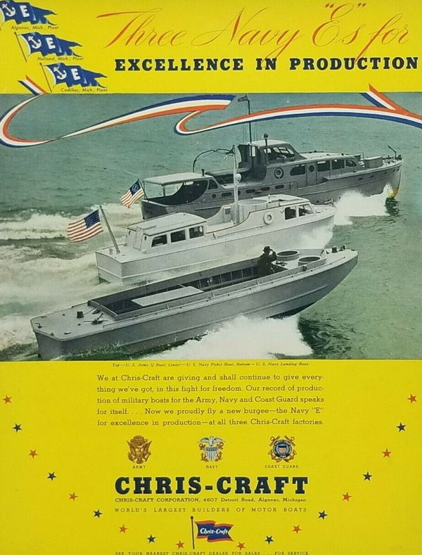 Chris-Craft Boats - 1942 Chris-Craft Ad (newer photo)